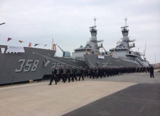 KRI 357, 358 dan 359 dalam 1 Frame KRI Bung Tomo-357, KRI John Lie-358 dan KRI Usman Harun-359