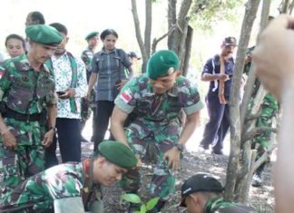 Dansatgas Yonif Linud 503 Mayangkara Letkol Inf Freddino Janen Silalahi menghadiri kegiatan penghijauan atau penanaman 1000 pohon bersama dengan rombongan Bapak Bupati TTU, Komandan Pos Oepoli Sungai Lettu Inf Wahyu, Komandan Pos Manusasi Lettu Inf Dimas, Komandan pos Oepoli Pantai Lettu Inf Swuari, Komandan Pos Aplal Sertu Sopan Sopyan, Ketua Komisi BTTU Drs