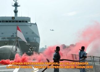 Latihan Pertahanan Pangkalan 2013 Latihan pertahanan pangkalan dalam rangka latihan parsial tingkat III operasi ampibi tahun 2013.