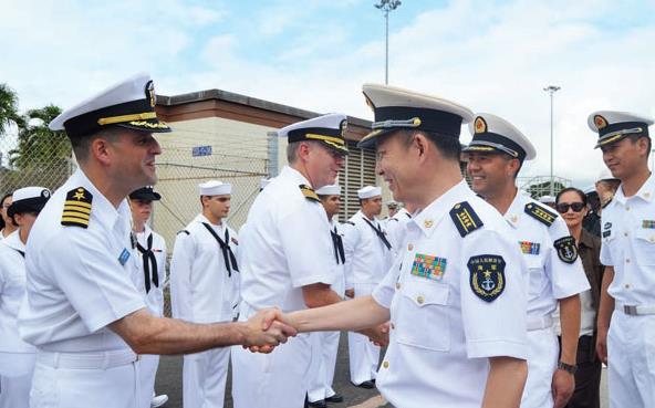 Kungjungan AL China ke Pearl Harbour 12 Oktober 2015.
