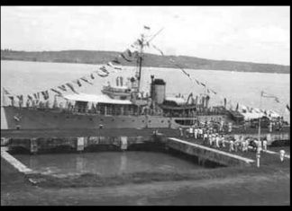 Foto KRI Pati Unus, circa 1950 KRI Pati Unus, Korvet kelas Bathurst ALRI