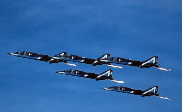 Team Aerobatic Jepang, Blue Impulse dengan T-2 sebagai tunggannya.