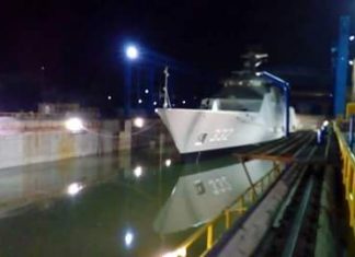 Update Pengerjaan Kapal Perusak Kawal Rudal Unit Kedua, Penggenangan Dok Menjelang Launching Penggenangan PKR2 1