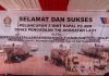 Launching Tiga Unit Kapal Patroli Cepat 40 Meter Pesanan TNI AL di Galangan Kapal PT. Palindo Marine Batam Banner Launching KPC 40 M