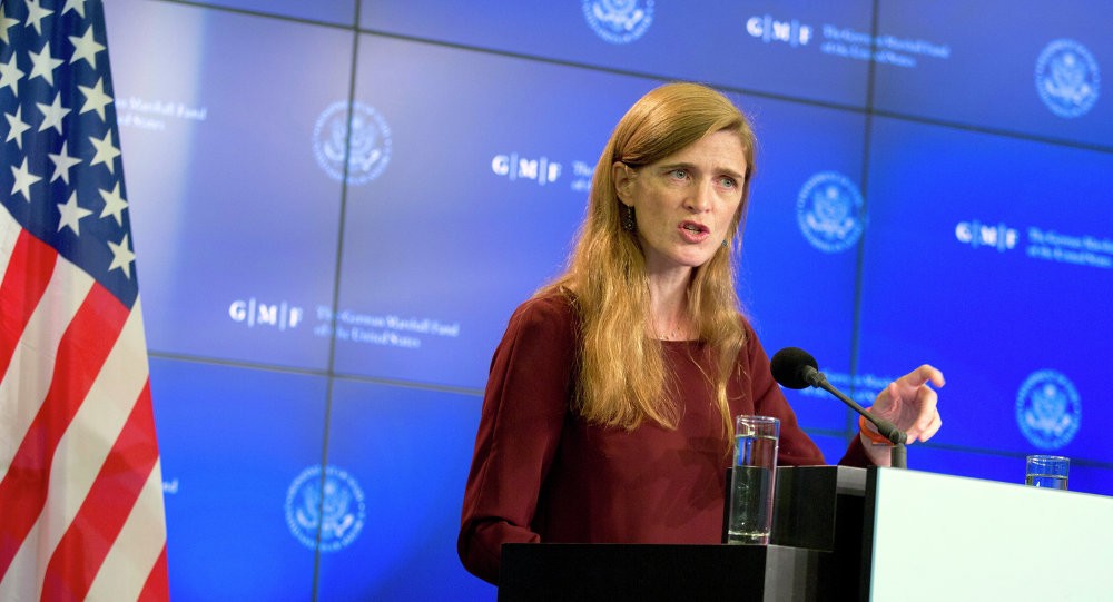 Duta Besar AS untuk PBB, Samantha Power. Sumber: Associated Press