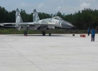 Sekilas Angkasa Yudha 2016, Latihan Tempur TNI AU di Natuna Sukhoi at Ranai