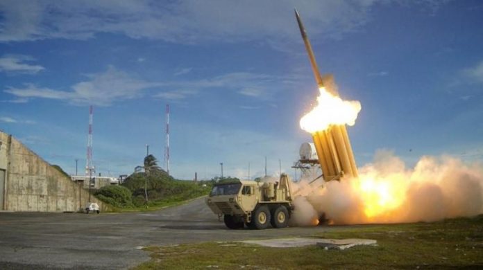 A Terminal High Altitude Area Defense (THAAD) interceptor is launched during a successful intercept test A Terminal High Altitude Area Defense (THAAD) interceptor is launched during a successful intercept test