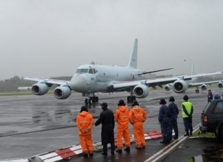 JMSDF Kawasaki P1 Maritime Patrol Aircraft arrived at New Zealand