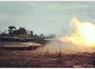 Foto Foto Tank Leopard 2RI TNI AD dalam Latihan Militer Indonesia di Natuna MBT Leopard 2RI TNI AD fire power demo