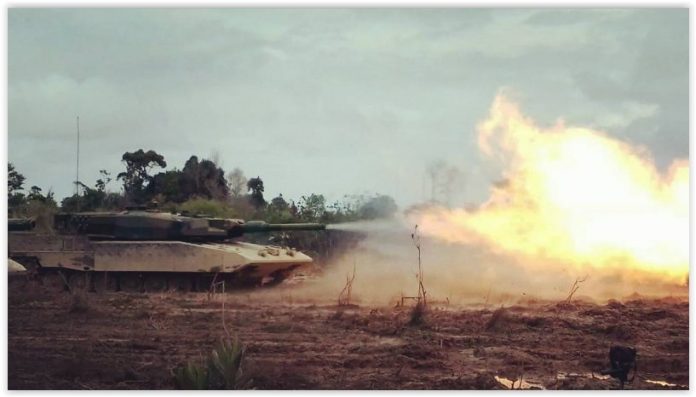 MBT Leopard 2RI TNI AD fire power demo