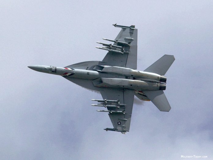 Ilustrasi F/A-18E/F Super Hornet AL AS. Ilustrasi F/A-18E/F Super Hornet AL AS.