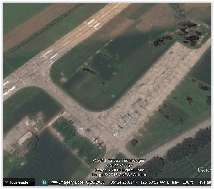 Deretan MiG 29 Korea Utara dilihat via Google Earth