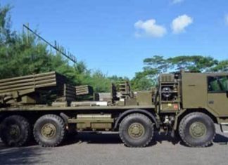 Marinir TNI AL Pasang RM70 Vampir Pada Platform Tatra T815-7 artileri 2