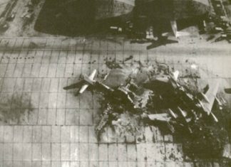 Hasil serangan Sayeret Mat'kal di Beirut pada Operation Gift, 14 Pesawat hancur.