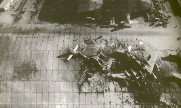 OPERATION GIFT, Pembalasan Israel Atas Serangan Pada Maskapainya Hasil serangan Sayeret Mat'kal di Beirut pada Operation Gift, 14 Pesawat hancur.