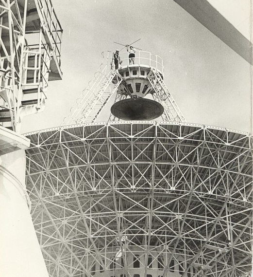 Ukuran antena Kapal Pengendali Satelit Milik Soviet 