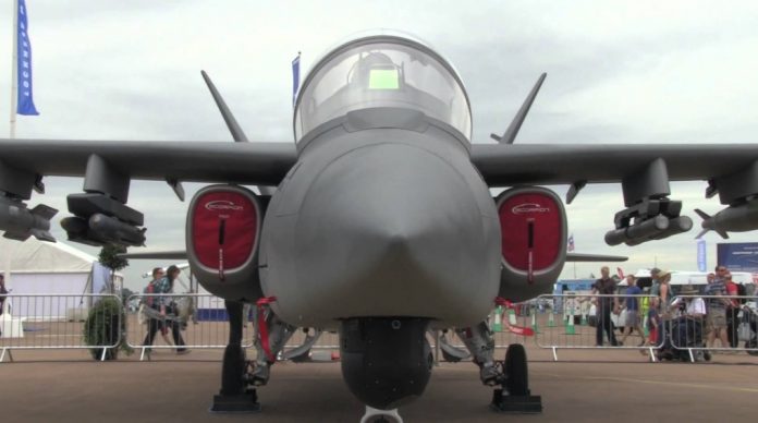 Screen Shot 4953 Pesawat Tempur Berharga Murah Textron Airland Scorpion. Tampak berbagai senjata yang mampu digotong dalam 6 hardpoint dan 1 bomb bay nya.