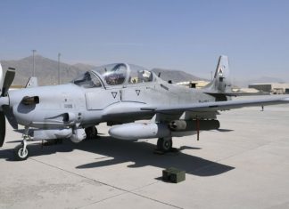 Super Tucano AU Afghanistan Laksanakan Misi Terbang Malam Perdana