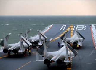 Foto Satelit: Kapal Induk China Ke 3 Dibangun, Jauh Lebih Besar Dari Liaoning J-15. Pesawat tempur China yang berbasis di kapal induknya