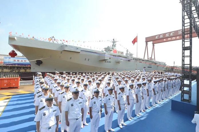 China Luncurkan Unit Pertama Kapal Perang Type 075 LHD