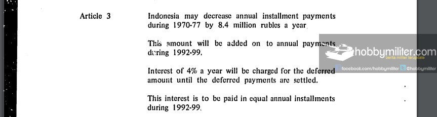 Penyelesaian Hutang Pembelian Alutsista Era 60-an Indonesia Kepada Uni Soviet