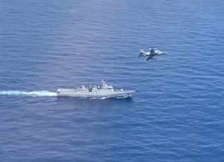KRI Sultan Hasanuddin 366 Ikut Latihan Perkasa A 2022 TNI AU