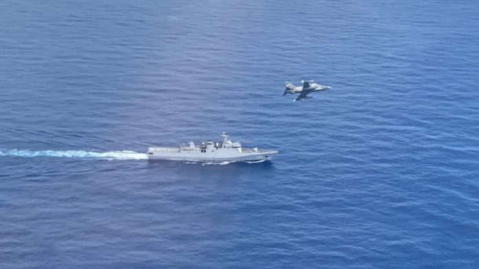 KRI Sultan Hasanuddin 366 Ikut Latihan Perkasa A 2022 TNI AU