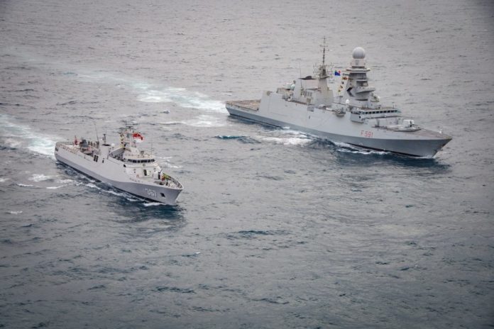 Latihan Bersama SJA KRI Sultan Iskandar Muda 367 Dan ITS Virginio Fasan F 591 Latihan Bersama SJA KRI Sultan Iskandar Muda 367 Dan ITS Virginio Fasan F 591