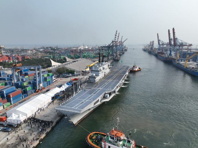 Kapal ITS Giuseppe Garibaldi Resmi Tiba Di Jakarta